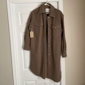 Aritzia Ganna Shirt Jacket Long